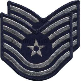 Navy Blue US Air Force Technical Sergeant Insignia Set  