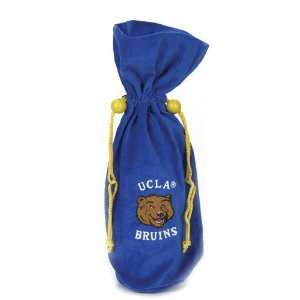  NCAA UCLA Bruins True Blue Velvet Wine Bottle Bag: Sports 