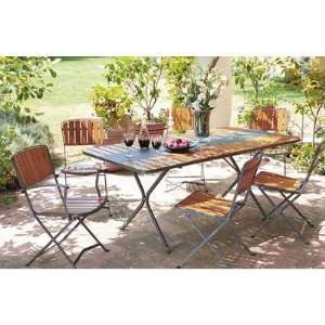  Emu ER3470 Sahara Patio Table Finish Antique Iron / Teak 