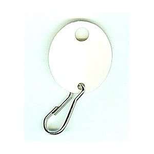    Key Tags, Blank #504 Oval White Blank (Sold Each)