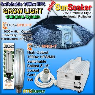 1000 watt HPS GROW LIGHT SYSTEM High Pressure Sodium 1K  