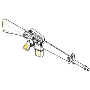  AR15/M16/M4 Family M16A1 Machine Gun 1/35 Trumpeter Toys 