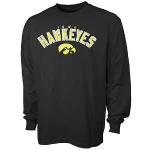 Iowa Hawkeyes Black Cobra Long Sleeve T shirt