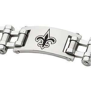   Stainless Steel 08 Polished New Orleans Saints Team Logo Bracelet