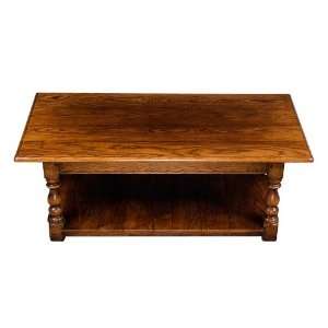  English Antique Style Oak Potboard Coffee Table: Home 