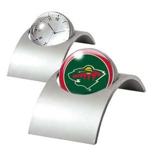  Minnesota Wild NHL Spinning Desk Clock: Sports & Outdoors