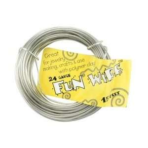   Coated Copper Wire 15 Feet/Coil Icy Silver 24G 84363; 6 Items/Order
