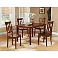   Solid Wood Brown Two tone 5 piece Dining Room Set  Overstock