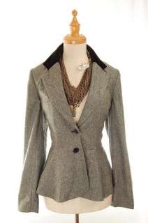 NEW AUTH $620+ Alice + Olivia Wool Coat Jacket M Brown  