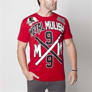  Metal Mulisha Intersect Custom T Shirt   X Large/Cardinal 