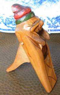 CARVED WOOD WOODEN NUTCRACKER    MADE IN OSLO NORWAY  