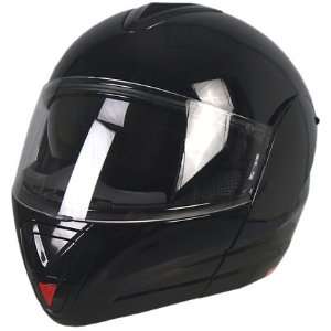 Hot Leathers Black Large DOT Approved Convertible Full Face Helmet