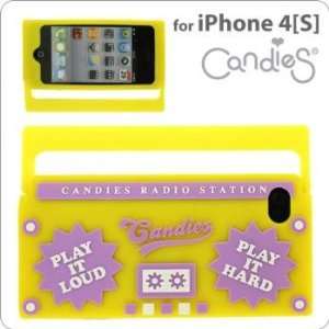   : Candies Boombox Silicon Cover for iPhone 4S/4 (YELLOW): Electronics