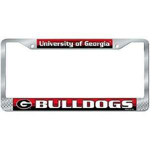  Georgia Bulldogs NCAA Chrome License Plate Frame: Sports 