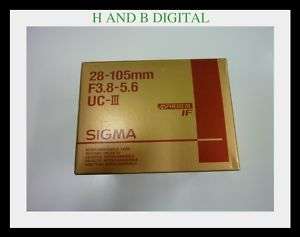 Sigma 28 105 mm f 3.8 5.6 IF UC III MINOLTA  