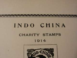 INDOCHINA POSTAGE STAMPS Page from Old Stamp Collection INDO CHINA LOT 