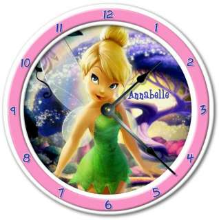 TINKERBELL WALL CLOCK personalized your name  