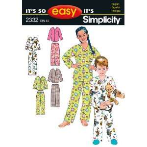  Simplicity Sewing Pattern 2332 Its So Easy Childs, Girl 