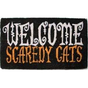  Welcome Scaredy Cats Coir Doormat Patio, Lawn & Garden