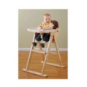  Solid Wood Folding Highchair with Washable Cushion Toys 