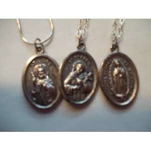 com Silver plated Italian Charms depicting Saints on 16 inch sterling 