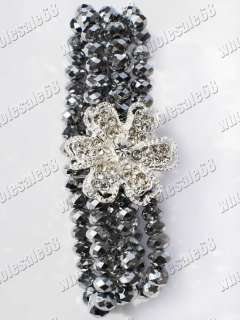 FREE wholesale 12pcs 3row crystal beads chain bracelet  