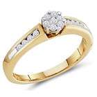 diamond fashion ring band 10k yellow gold 0 05 carat