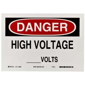   Hazard Sign, Header Danger, Legend High Voltage Volts 