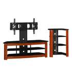 FurnitureMaxx Regal 60 in. TV Stand & Component Stand Combo   Espresso