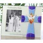   of 4 Stained Glass Confirmation Cross 3.5 x 5 Photo Picture Frames