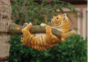 Tiger Cub Out On A Limb Sculpture Garden Statue  
