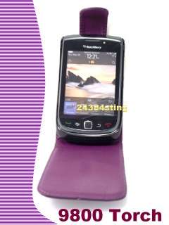 LEATHER FLIP CASE COVER POUCH for BLACKBERRY 9800 TORCH  