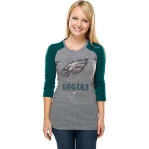   Eagles Womens Sport Princess 3/4 Sleeve T Shirt
