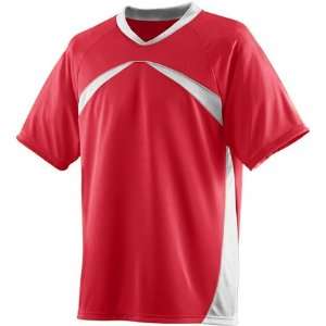  Augusta Sportswear Wicking Custom Soccer Jersey RED/ WHITE 