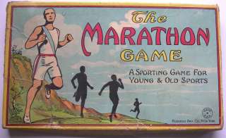 1930s RARE Marathon Game Runners Running Rose Art Company  
