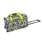   Fox Luggage PRD322 LIME ZEBRA 22 in. Rolling Duffle Bag Rockland