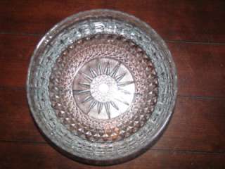 Arcoroc France Cut Glass Bowl 8 inch diameter  