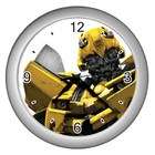 Carsons Collectibles Silver Wall Clock of Transformers Bumblebee with 