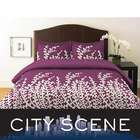    City Scene Branches Purple 3 piece King size Duvet Cover Set