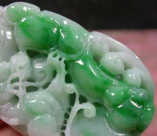 Green 100% Natural A Jade jadeite pendant Dragon Ruyi 333705  