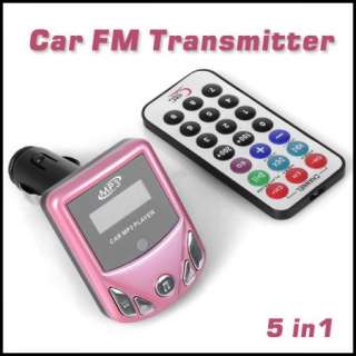 5IN1 LCD Car MP3 Player FM Transmitter USB Drive SD MMC  