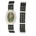 Jewelry Adviser Watches Croton Ladies Black Agate 24x35mm Watch & 7 