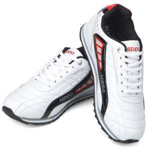 Hippo White Mens Sports Club Running Sneakers Shoes  