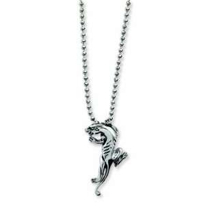  Ed Hardy Stainless Steel Panther Necklace   JewelryWeb 