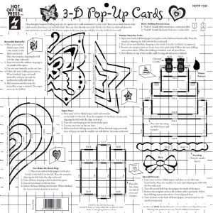  12x12 TEMPLATE 3D POPUP CARDS Papercraft, Scrapbooking 