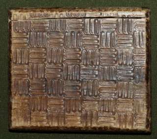 Antique handcarved pyrography wood cigarette case box  