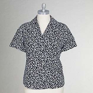   Printed Camp Shirt  Gloria Vanderbilt Clothing Womens Plus Tops