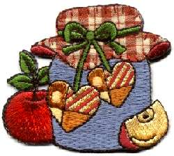 CANNING JAR COUNTRY COLLECTION IRON ON APPLIQUE  
