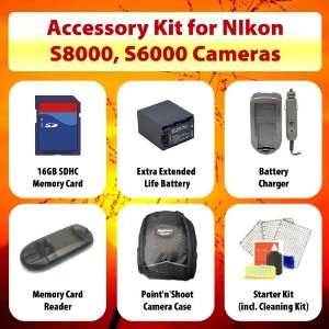  Point n Shoot Accessory KIT for Nikon S8000, S6000 