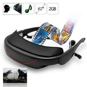  3D Glasses Mobile Theatre Video Glasses   Movies on 62 Inch Virtual 